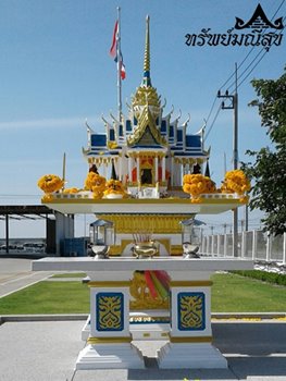 ศาลพระภูมิเบญจ5ชั้นใหญ่เสาหงษ์เจ้าที่แฝดจัมโบ